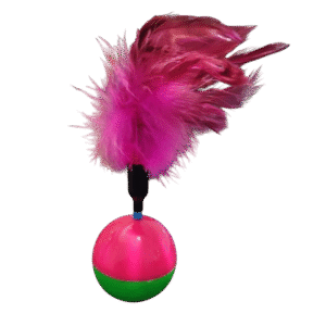 juguete pelota con pluma 5,5x11cm (12u)