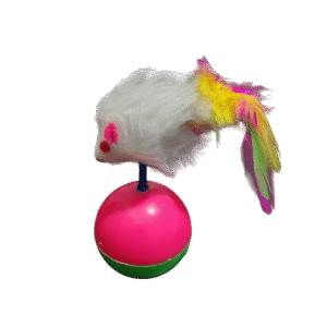 juguete pelota con pluma 5,5x11cm